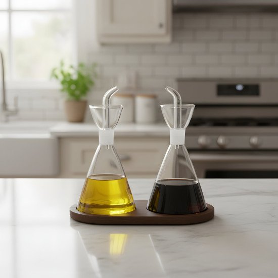 Glass Oil Dispenser - 2 Pcs